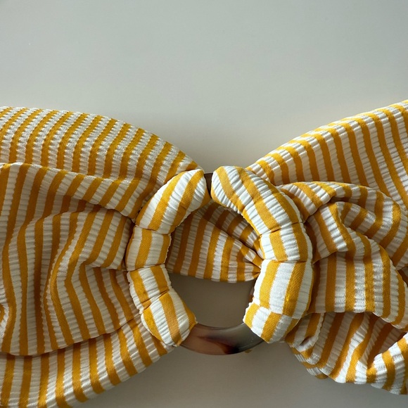 Montce Canary Stripe Bikini Paula Bottoms and Strapless Top Size Medium - Picture 6 of 6